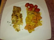 Rezept: ROBAKOKAGE Gebratene Rotbarschfilets mit Kohlrabi-Karottengemรผse ROBAKOKAGE Gebratene Rotbarschfilets mit Kohlrabi-Karottengemรผse - Rezept