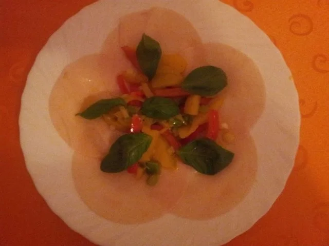 Hähnchenbrust mit Paprika-Vinaigrette - Rezept