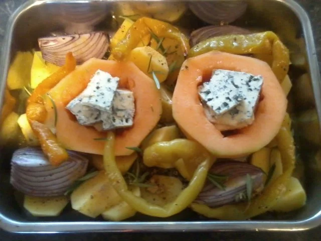 Kartoffel-Melonen Pfanne, als Hauptgericht oder Beilage zu Rindersteak - Rezept