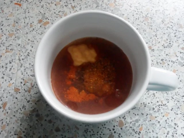 Rezept: Salate: Bunter Leberkäse-Salat mit Orangen-Senf-Dressing Bild Nr. 7 Salate: Bunter Leberkäse-Salat mit Orangen-Senf-Dressing - Rezept - Bild Nr. 7