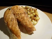 Rezept: Lachssteak mit Bratkartoffeln Lachssteak mit Bratkartoffeln - Rezept