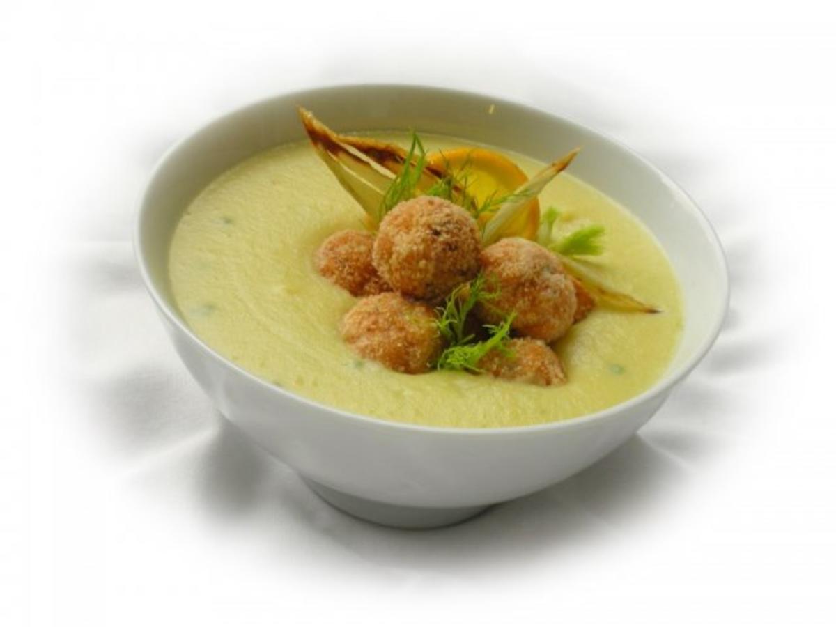 Fenchel- Orangensuppe mit feurigen Fisch-Bällchen - Rezept - Bild Nr. 2