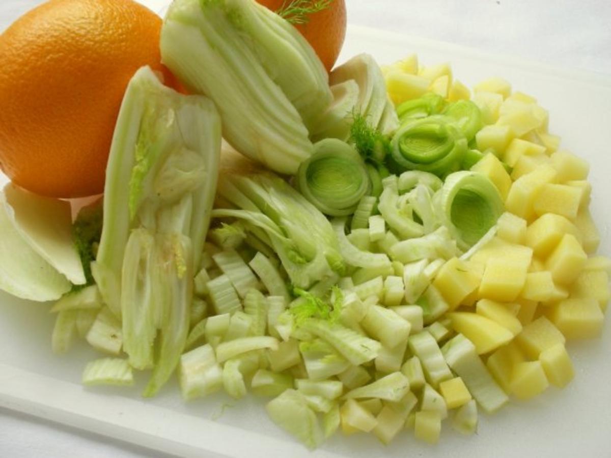 Fenchel- Orangensuppe mit feurigen Fisch Bällchen - einfach - von Noriana Fenchel- Orangensuppe mit feurigen Fisch Bällchen - einfach - von Noriana