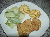 Sesam-Hähnchen auf Kohlrabi - Rezept