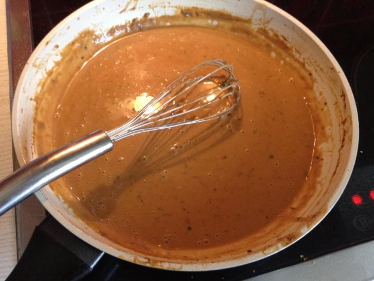 Mit Pilzen gefülltes Schweinsfilet auf Cognacsauce - Rezept