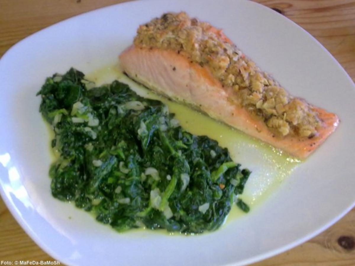 Lachs mit Mandelkruste - Rezept mit Bild - kochbar.de