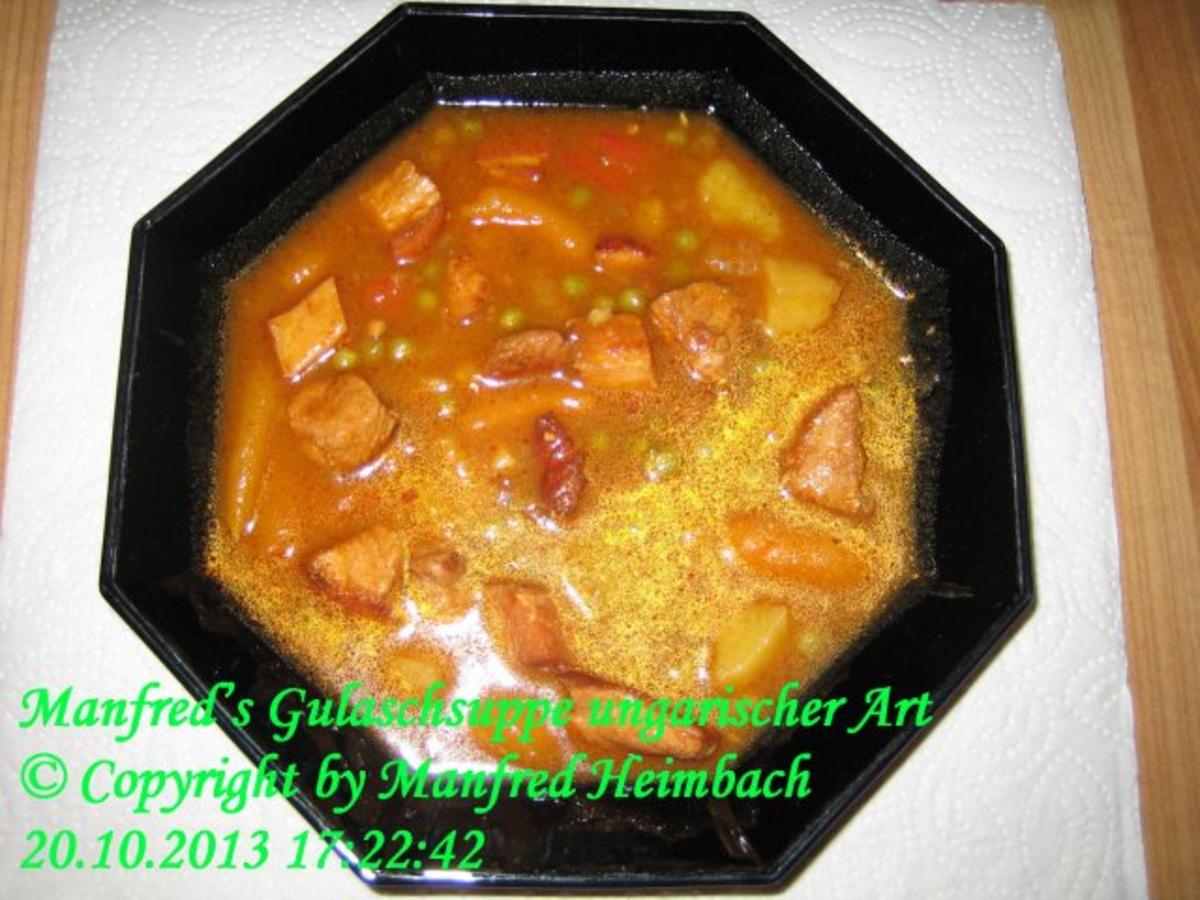 Suppen – Manfred’s Gulaschsuppe ungarischer Art - Rezept