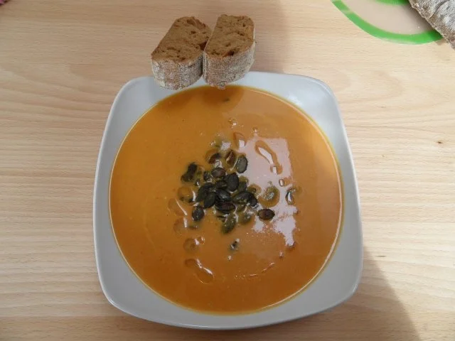 Kürbiscremesuppe mit Ingwer - Rezept