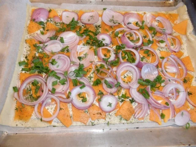 Rezept: Kürbis-Käsekuchen vom Blech Bild Nr. 4 Kürbis-Käsekuchen vom Blech - Rezept - Bild Nr. 4