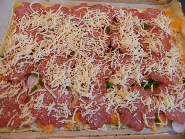 Rezept: Kürbis-Käsekuchen vom Blech Kürbis-Käsekuchen vom Blech - Rezept