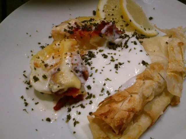 Rezept: Überbackene Kartoffel Hälften Überbackene Kartoffel Hälften - Rezept