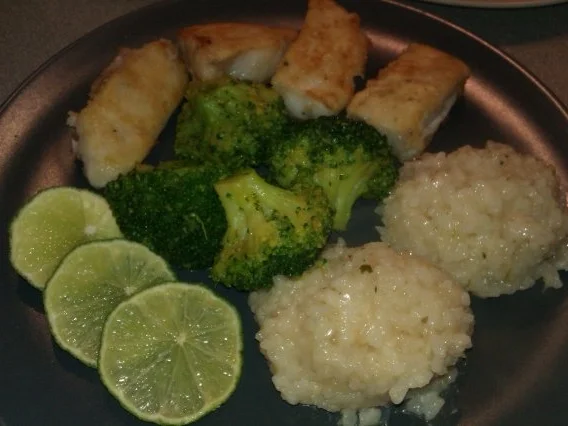 Schollenfilethäppchen mit erfrischendem Limettenrisotto - Rezept - Bild Nr. 3