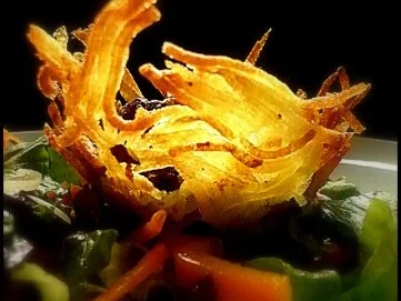 Variationen von Steinpilz-Linsen und Kartoffeln - Rezept