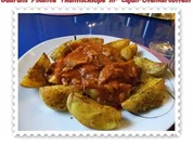 Fisch: Pikante Thunfischsoße mit Cajun-Kartoffelspalten - Rezept