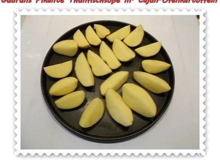 Rezept: Fisch: Pikante Thunfischsoße mit Cajun-Kartoffelspalten Bild Nr. 3 Fisch: Pikante Thunfischsoße mit Cajun-Kartoffelspalten - Rezept - Bild Nr. 3