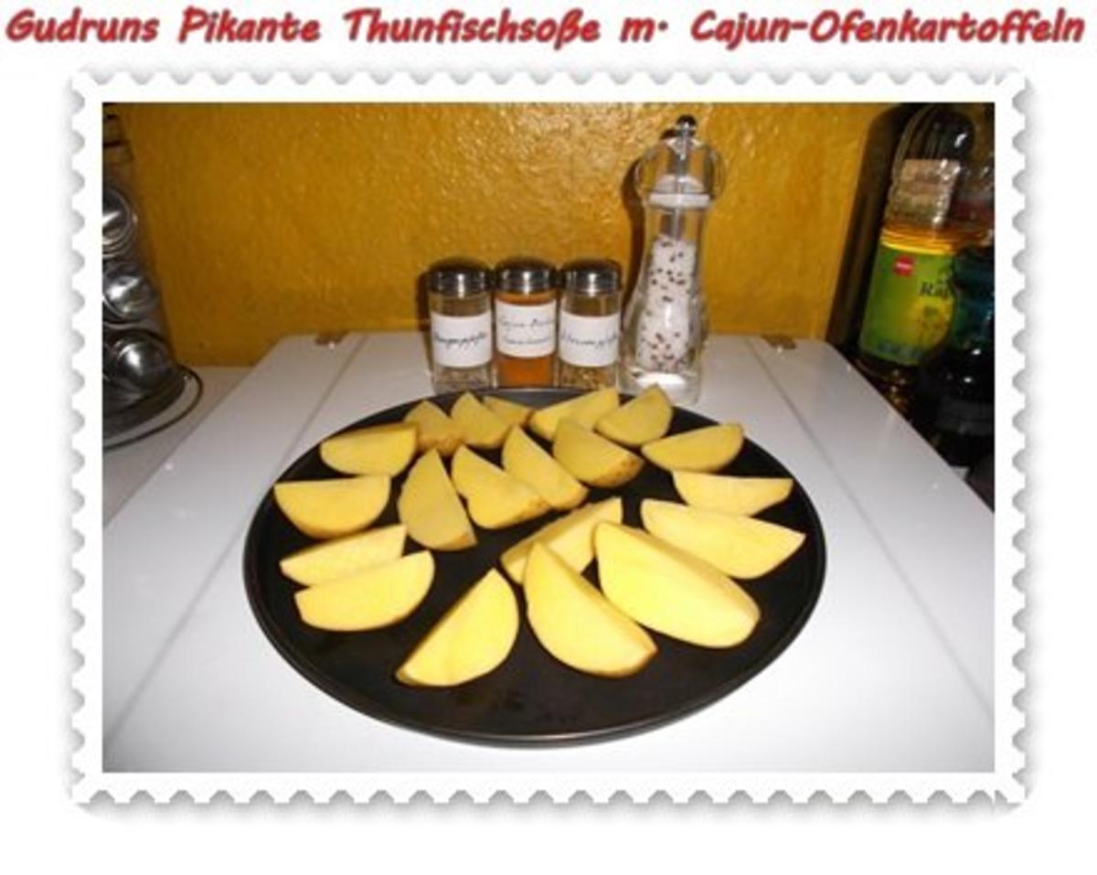 Fisch: Pikante Thunfischsoße mit Cajun-Kartoffelspalten - Rezept - Bild Nr. 4