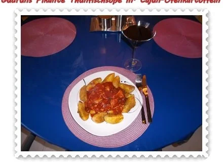 Rezept: Fisch: Pikante Thunfischsoße mit Cajun-Kartoffelspalten Bild Nr. 9 Fisch: Pikante Thunfischsoße mit Cajun-Kartoffelspalten - Rezept - Bild Nr. 9