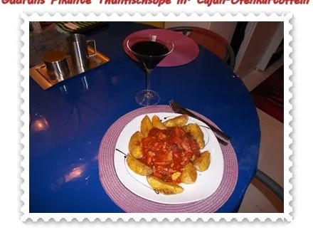 Rezept: Fisch: Pikante Thunfischsoße mit Cajun-Kartoffelspalten Bild Nr. 11 Fisch: Pikante Thunfischsoße mit Cajun-Kartoffelspalten - Rezept - Bild Nr. 11