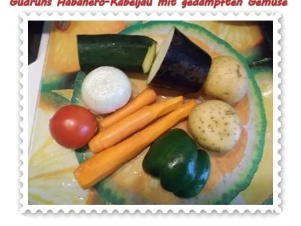 Fisch: Habanero-Kabeljau mit gedämpften Gemüse und Tomatensoße - Rezept - Bild Nr. 2