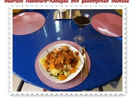 Fisch: Habanero-Kabeljau mit gedämpften Gemüse und Tomatensoße - Rezept - Bild Nr. 13