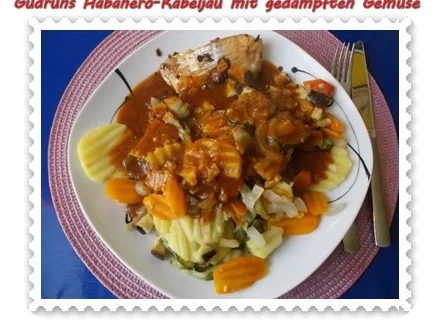 Fisch: Habanero-Kabeljau mit gedämpften Gemüse und Tomatensoße - Rezept - Bild Nr. 16