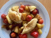 Patisson Kürbis mit Äpfeln und Zwiebeln - Rezept