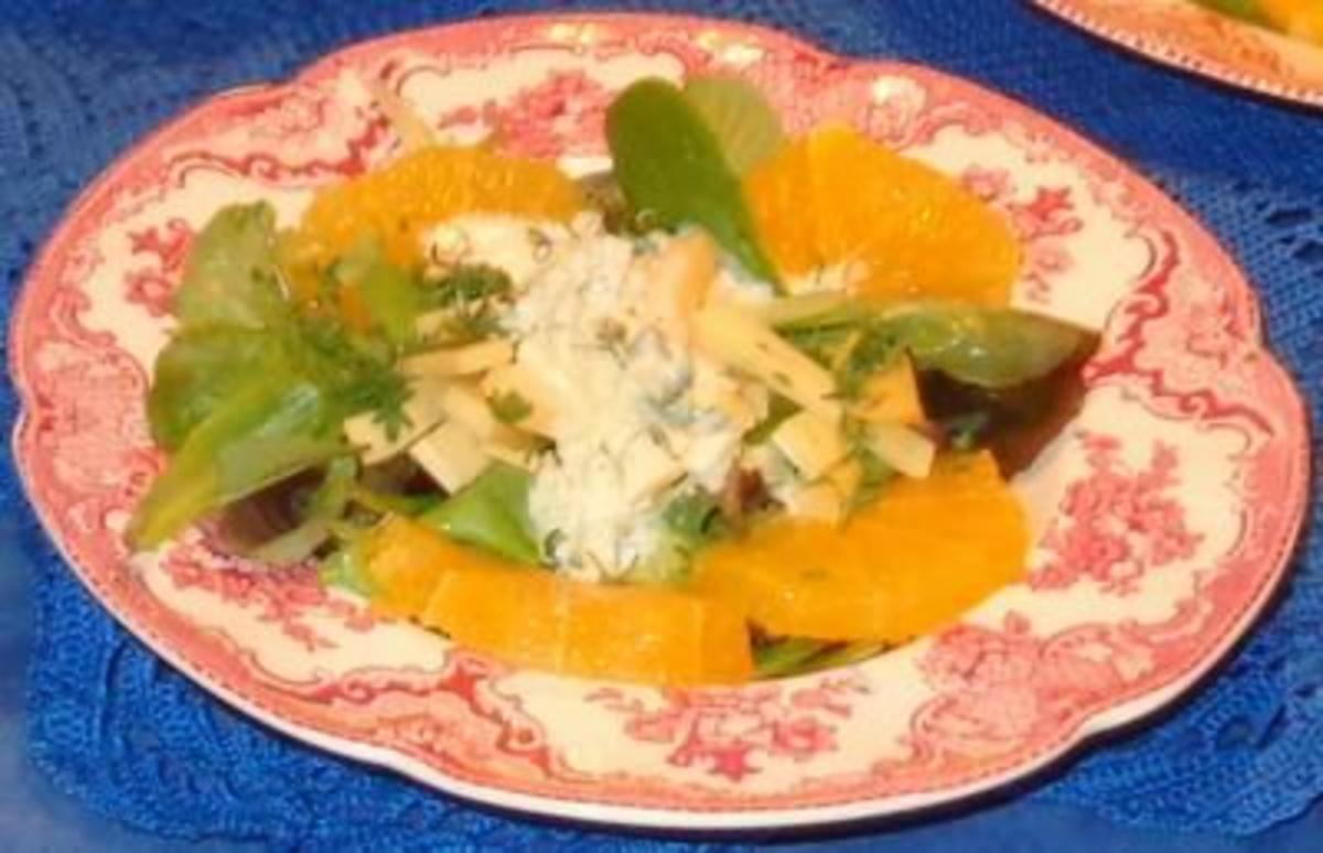 Plücksalat mit Käse - Rezept