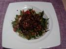 SALAT MIT 5 KOSTBARKEITEN  Tomaten-Rucoola-Zwiebel-Knofi-Champi-Salat - Rezept