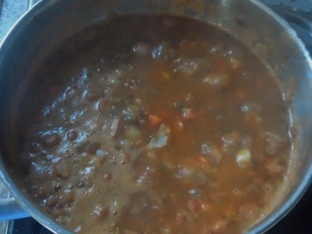 Herzhafter Linsen-Gemüse-Eintopf mit Kabanossi und Kasseler - Rezept - Bild Nr. 7