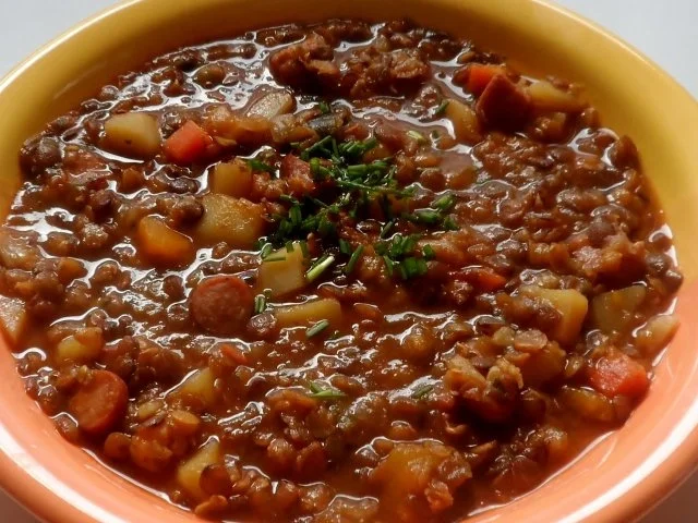 Herzhafter Linsen-Gemüse-Eintopf mit Kabanossi und Kasseler - Rezept - Bild Nr. 9