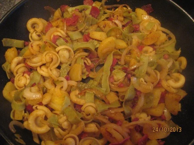 NUDEL-CHORIZO-KARTOFFEL-RESTEVERWERTUNG - Rezept