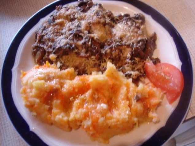 Seelachsfilet mit Waldpilzhaube und Möhren-Kartoffelstampf - Rezept - Bild Nr. 11