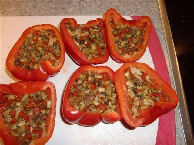 Gefüllte Paprikahälften mit Champignons à la Heiko - Rezept - Bild Nr. 17