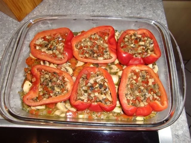 Gefüllte Paprikahälften mit Champignons à la Heiko - Rezept - Bild Nr. 22