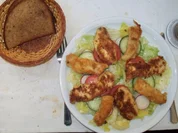 Blattsalate mit zweierlei Nuggets - Rezept