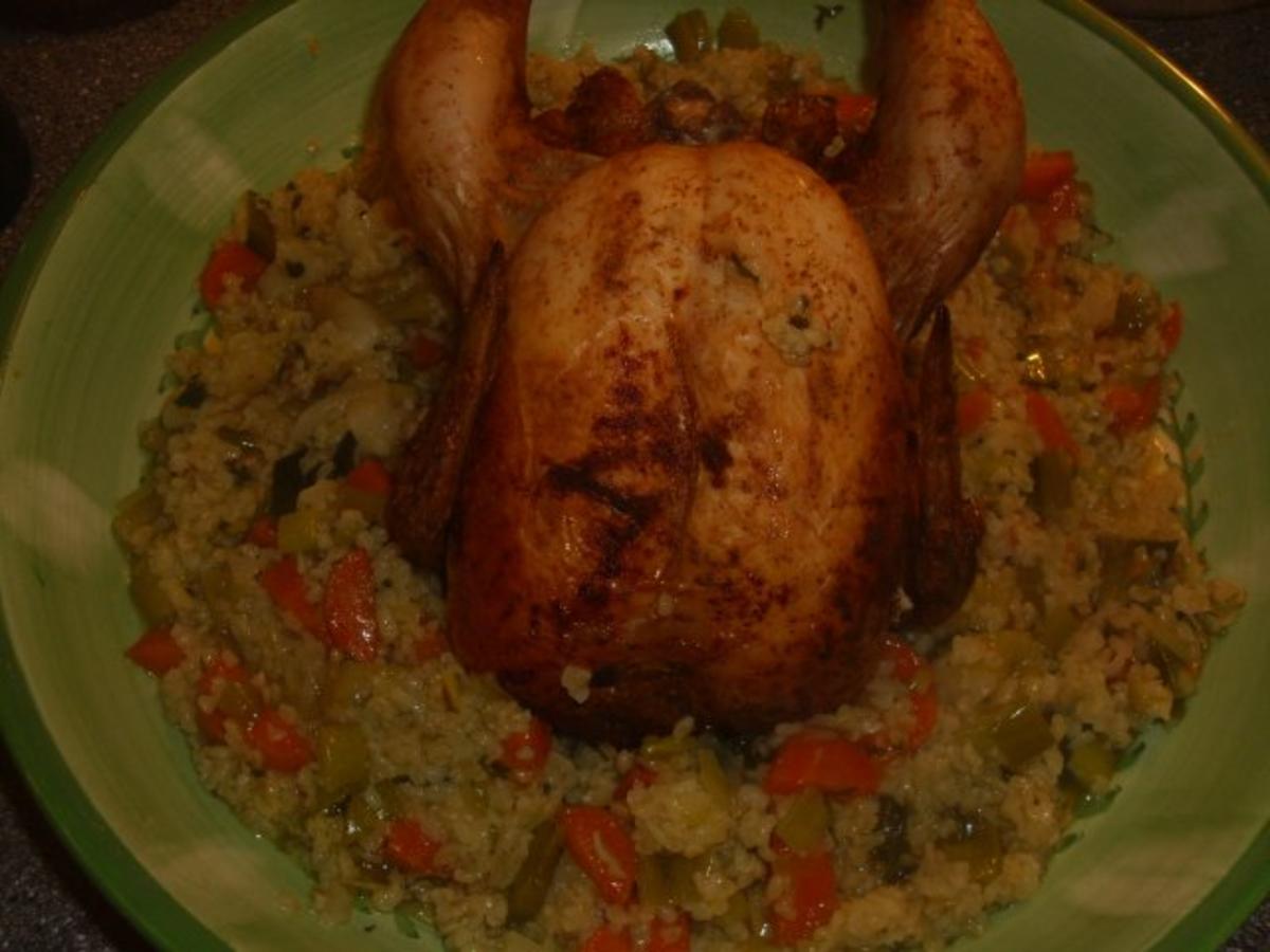 Bulgur mit Hähnchen und scharfen roten Linsen - Rezept - kochbar.de