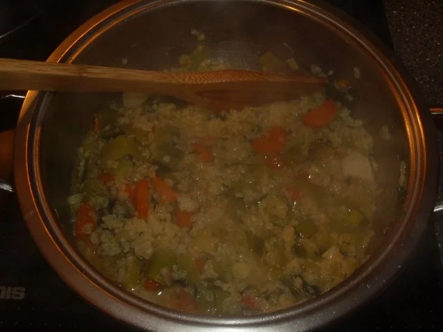 Bulgur mit Hähnchen und scharfen roten Linsen - Rezept - Bild Nr. 4