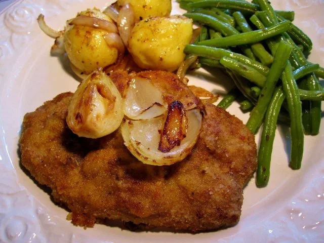 Panierte Nackensteaks mit grünen Bohnen - Rezept - Bild Nr. 8