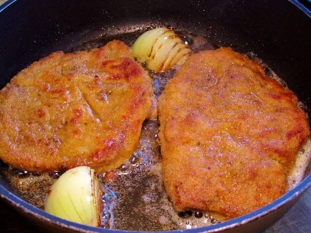 Panierte Nackensteaks mit grünen Bohnen - Rezept - Bild Nr. 5