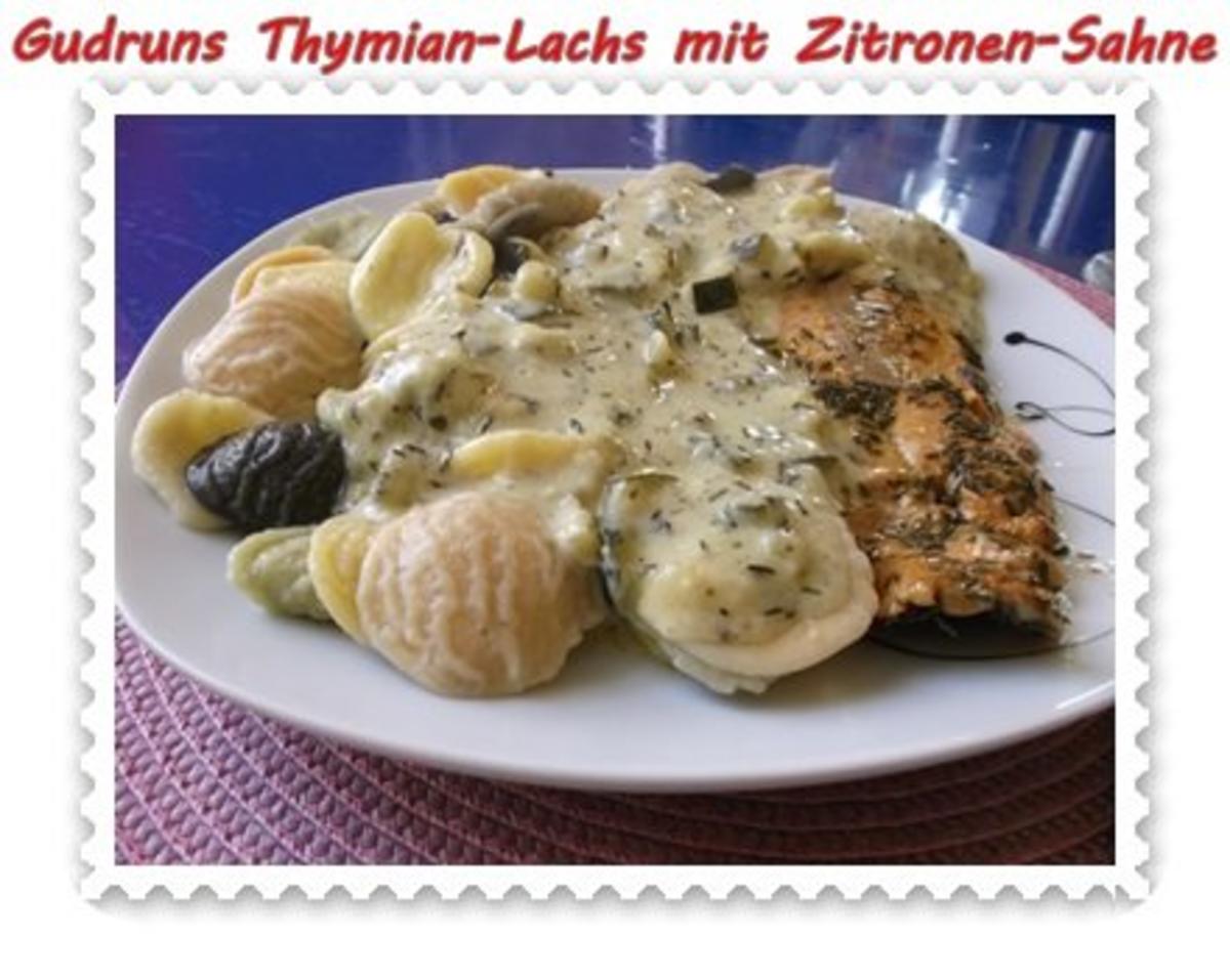 Fisch: Thymian-Lachs mit Sahnesoße - Rezept von Publicity