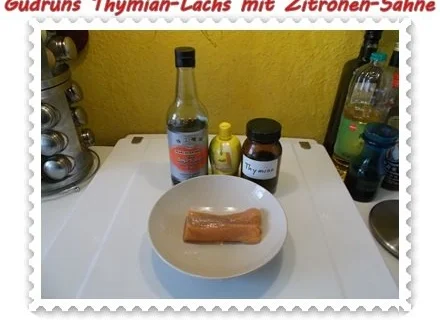 Fisch: Thymian-Lachs mit Sahnesoße - Rezept - Bild Nr. 4