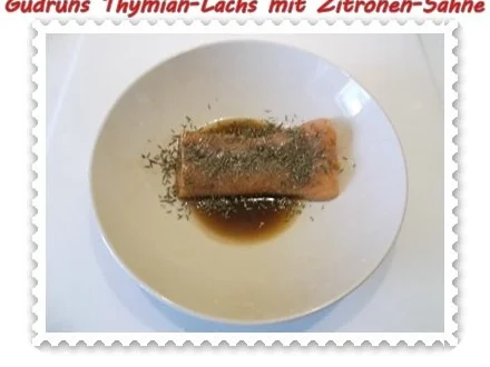 Fisch: Thymian-Lachs mit Sahnesoße - Rezept - Bild Nr. 5