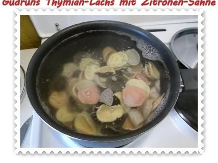 Fisch: Thymian-Lachs mit Sahnesoße - Rezept - Bild Nr. 8