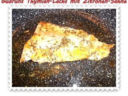 Fisch: Thymian-Lachs mit Sahnesoße - Rezept - Bild Nr. 12