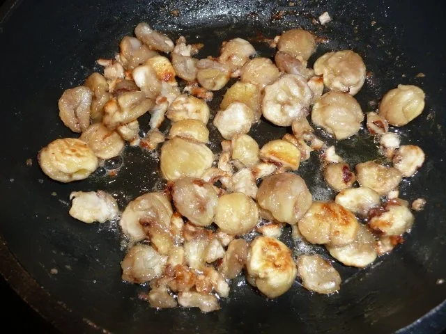 Mailänder Medaillons an Traum - Soße,  kandierten Maronen , Wintergemüse + Nudeln. - Rezept - Bild Nr. 13