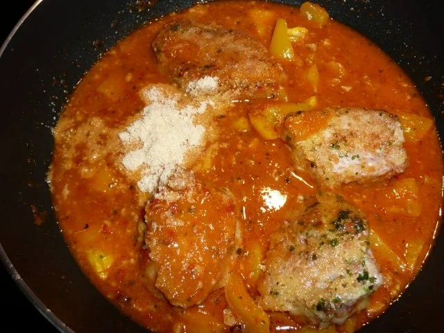 Mailänder Medaillons an Traum - Soße,  kandierten Maronen , Wintergemüse + Nudeln. - Rezept - Bild Nr. 14