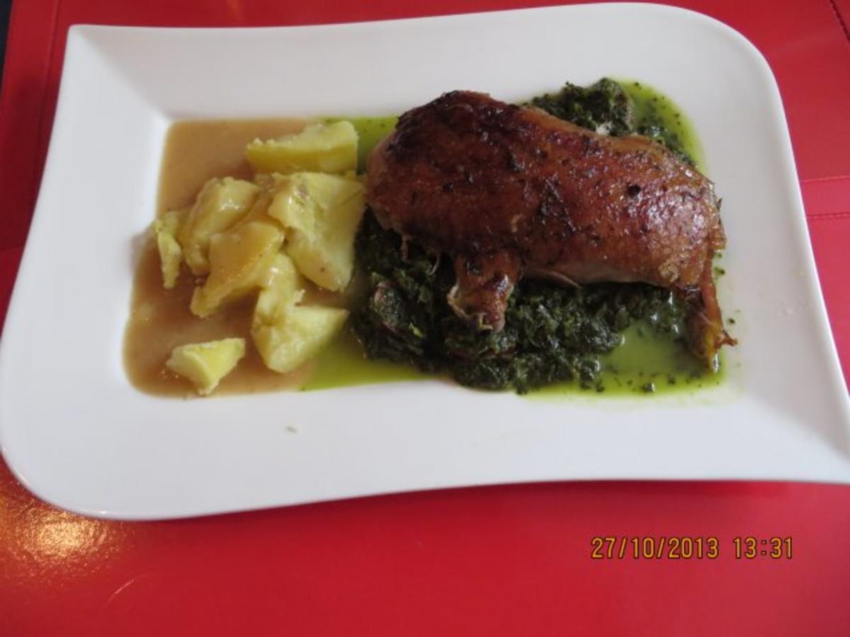 Bilder für Kochen: Ente mit Grünkohl - Rezept
