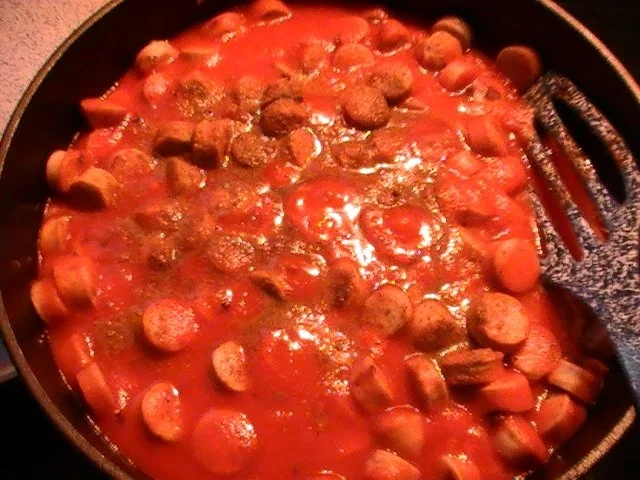 Rezept: Curry-Wurst-Pfanne "Light" Bild Nr. 2 Curry-Wurst-Pfanne "Light" - Rezept - Bild Nr. 2