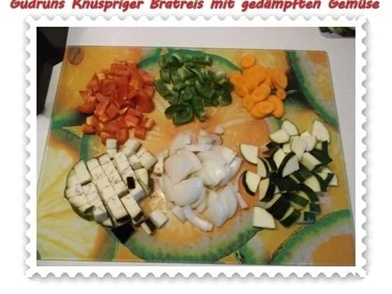 Gemüse: Knusperreis mit gedämpften Gemüse und Tomatensoße - Rezept - Bild Nr. 6