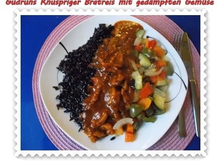 Gemüse: Knusperreis mit gedämpften Gemüse und Tomatensoße - Rezept - Bild Nr. 17